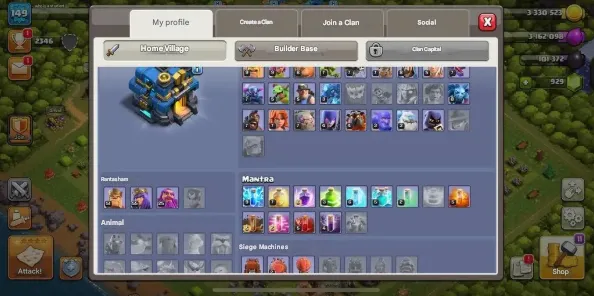 COC188 TH12 Mid Heroes | 5 Builders | Name Change Available 